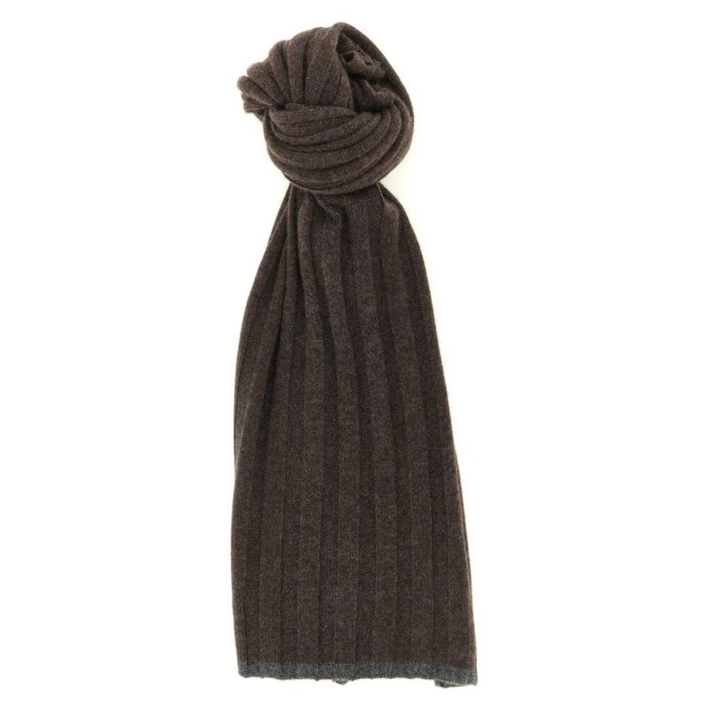 Brunello Cucinelli Brown Cashmere Men's Scarf